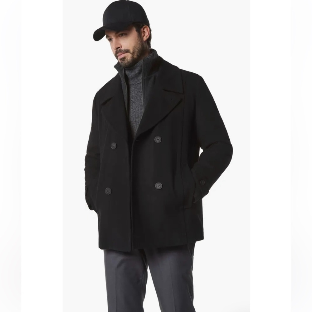 NWT Marc New York Danton Water Resistant Wool Blend Peacoat Size‎ Medium